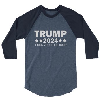 Trump 2024 FYF 3/4 sleeve raglan shirt